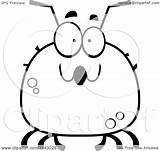Surprised Tick Chubby Clipart Cartoon Outlined Coloring Vector Cory Thoman Royalty sketch template