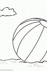 Beach Coloring Ball Objects Pages Kb sketch template