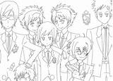 Host Club Ouran School High Coloring Pages Search Lineart Koukou Sketch Again Bar Case Looking Don Print Use Find Top sketch template