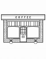 Shop Coffee Coloring Cafe Choose Board sketch template