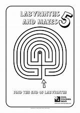 Coloring Pages Labyrinth Cool Maze Mazes Labyrinths sketch template