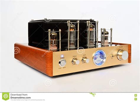 vintage vacuum tube amplifier stock image image  glowing nostalgia