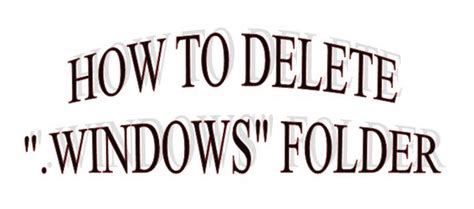 delete windows folder  windows  permanently