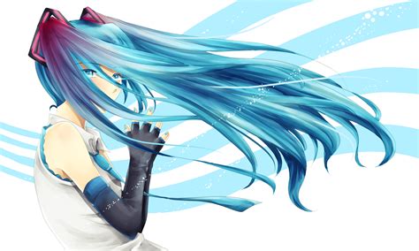 Blue Eyes Blue Hair Hatsune Miku Vocaloid