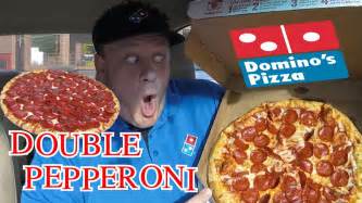 dominos large double pepperoni pizza food review youtube