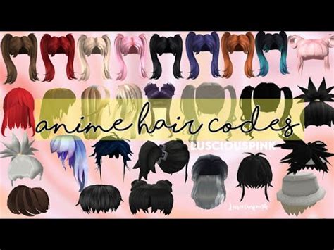 anime hair codes  roblox lusciuspink youtube