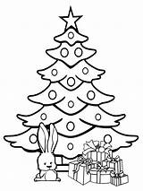 Tree Coloring Pages Christmas sketch template