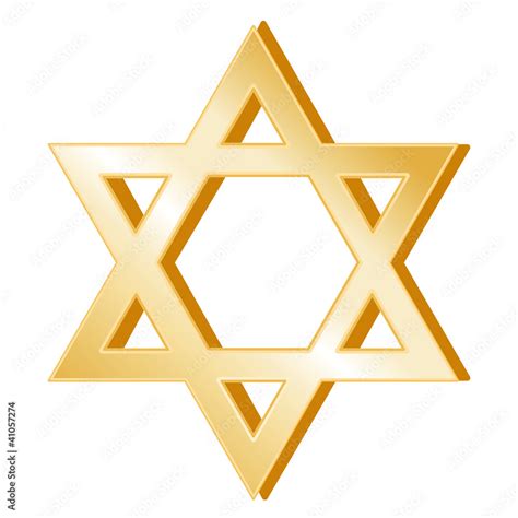 judaism symbol gold star  david icon   jewish faith stock