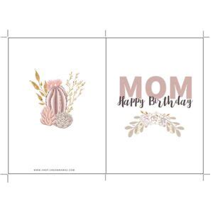 mom happy birthday  printable birthday cards  mom urban