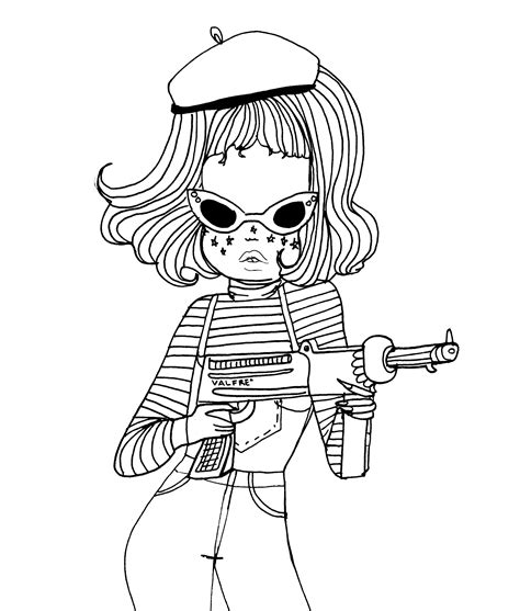 aesthetic coloring pages  girls coloring pages