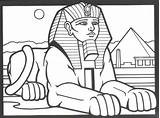 Coloring Egyptian Sphinx Pages Pyramids Egypt Hatshepsut Ancient Drawing Drawings Pyramid Cleopatra Crafts Da Bing Egitto Kids Line Arte Easy sketch template