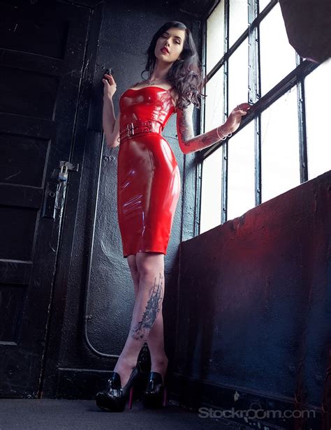 red latex pencil skirt dress and tats porn pic eporner