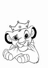Simba Coloring King Lion Pages Disney Getdrawings sketch template