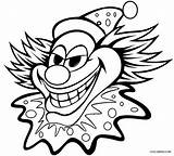 Coloring Pages Clown Printable Kids Scary Cool2bkids Face Cute sketch template