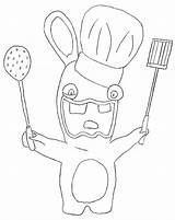 Rabbids Rabbid Invasion Raving Cooks Lapins Cretins Coloriages 1076 Morningkids sketch template