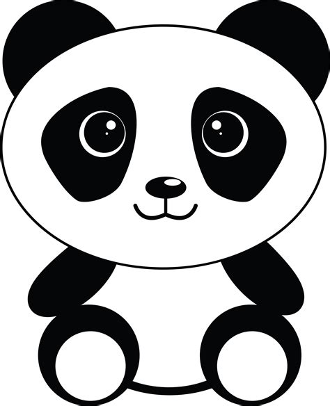 clipart   cute sitting panda