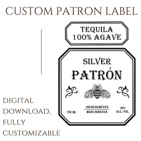 patron label template