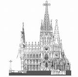 Sagrada Gaudi Architecture Modlar Antoni sketch template