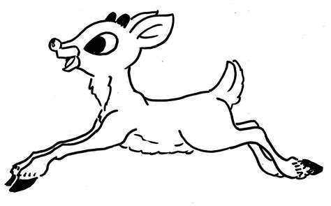 rudolph reindeer coloring pages   print