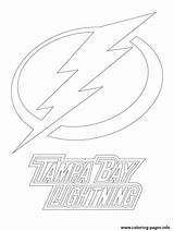 Tampa Lightning Bay Logo Nhl Hockey Coloring Pages Sport Printable Buccaneers Drawing Popular sketch template