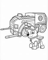 Coloring Paw Rocky Patrol Truck Recycling Pages His sketch template
