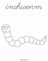 Coloring Inchworm Cursive Built California Usa sketch template