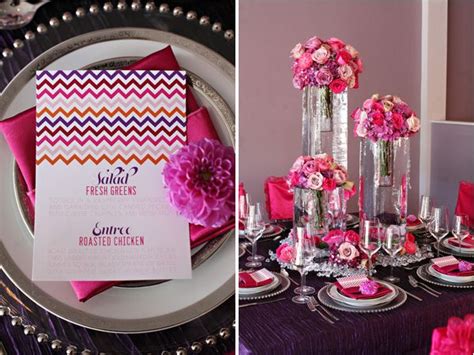Purple Fuschia Wedding Theme Pink And Damask Theme