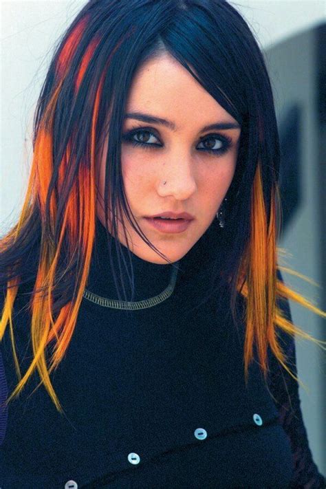 black hair  orange highlight dulce maria hair orange  black hair orange highlights