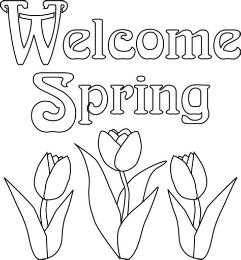 spring flower coloring pages    print