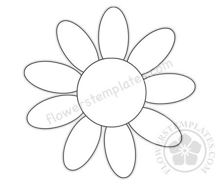 printable daisy templates daisy shape flower pdfs pin  sara
