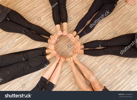 feet group barefoot form circle stock photo  shutterstock