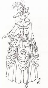 Victorian Robe sketch template
