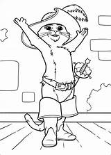 Coloring Pages Kids Puss Boots Shrek Fun Printable sketch template