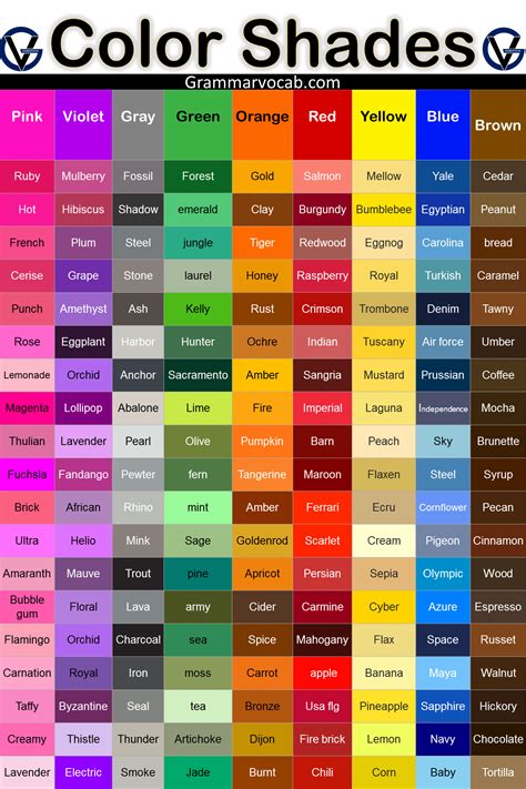 color  list  colours    colors names  colors