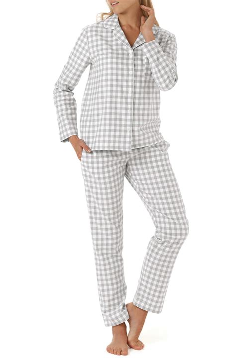 white company gingham check pajamas nordstrom