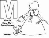 Mary Coloring Contrary Quite Pages Kids sketch template
