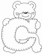 Coloring Bears Alphabet Alfabeto Para Alphabets Letter Teddy Letras sketch template