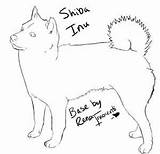 Shiba Inu Coloring 290px 10kb Lineart sketch template