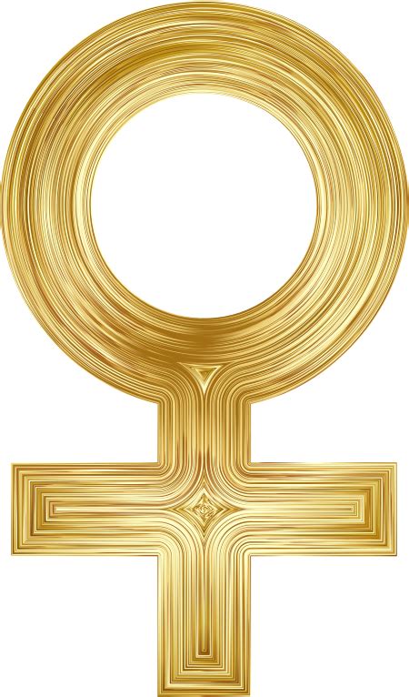 female symbol gold openclipart