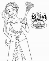 Elena Coloring Pages Princess Avalor Remarkable Getcolorings Print Color sketch template