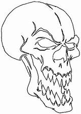 Skull Airbrush Stencil Stencils Head Car Classic sketch template