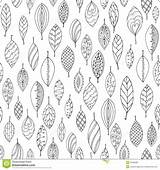 Leaf Doodle Autumn Leaves Seamless Pattern Stylized Patterns Decorative Template Style Vector Stock Choose Board Search Backgrounds sketch template