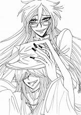 Grell Undertaker Butler Coloring Pages Wip Deviantart Template sketch template