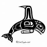 Haida Orca Whale Northwest Pacific American Inuit Totem sketch template