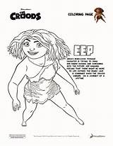 Croods Coloring Eep Dibujos Adolescente Rebelde Hellokids Yodibujo Ausmalen Bear Drucken Thunk sketch template