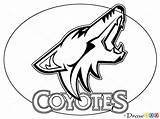Coyotes Draw Hockey Phoenix Logos Drawing Nhl Step Webmaster Drawdoo Tutorials sketch template