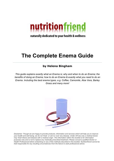 The Complete Enema Guide Morgellons Disease Awareness