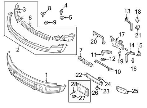 ford  front bumper parts