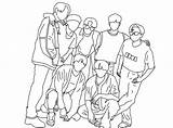 Bts Outline Drawings Pintados Lienzos sketch template