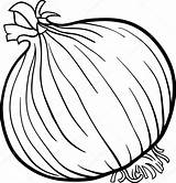 Onion Vegetable Coloring Cartoon Stock Illustration Book Vector Depositphotos Izakowski sketch template